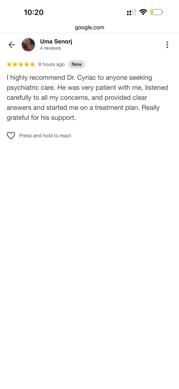 Patient testimonial 6
